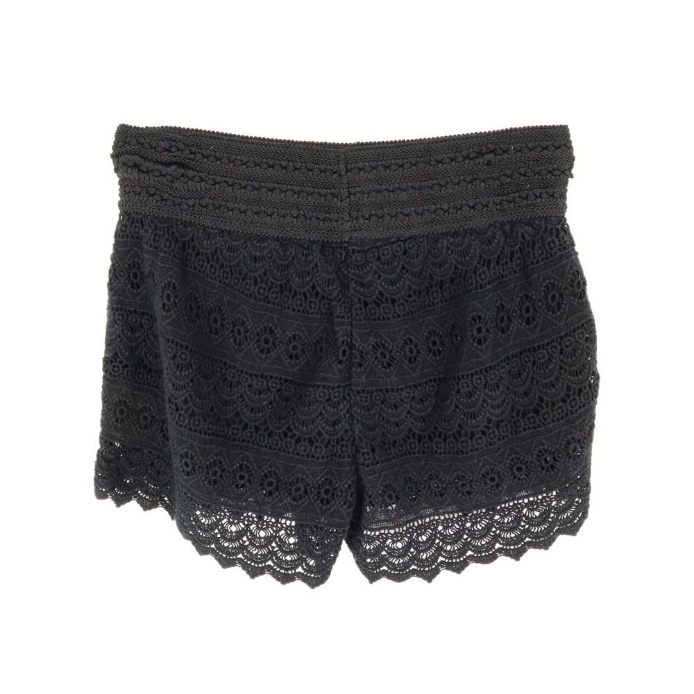 Rewind Casual Shorts Womens M Black Lace Overlay Mid Rise Pull-On Stretch Waist - Picture 2 of 5